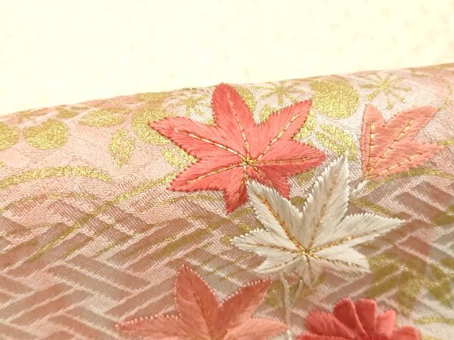 平和屋着物■訪問着 刺繍 絞り 霞花文 暈し染め 金銀彩 正絹 逸品 DABB8723cd