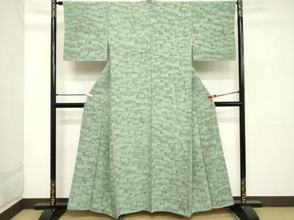 平和屋着物■上質な小紋 手描き 風景文 暈し染め 正絹 逸品 DABB8744cd