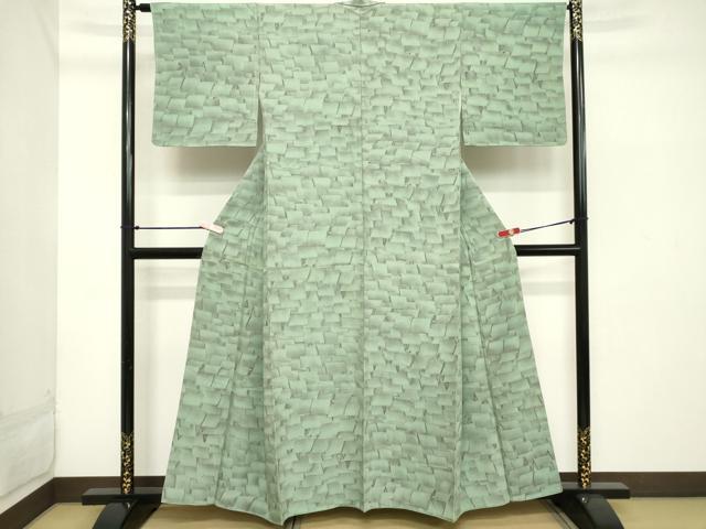 平和屋着物■上質な小紋 手描き 風景文 暈し染め 正絹 逸品 DABB8744cd