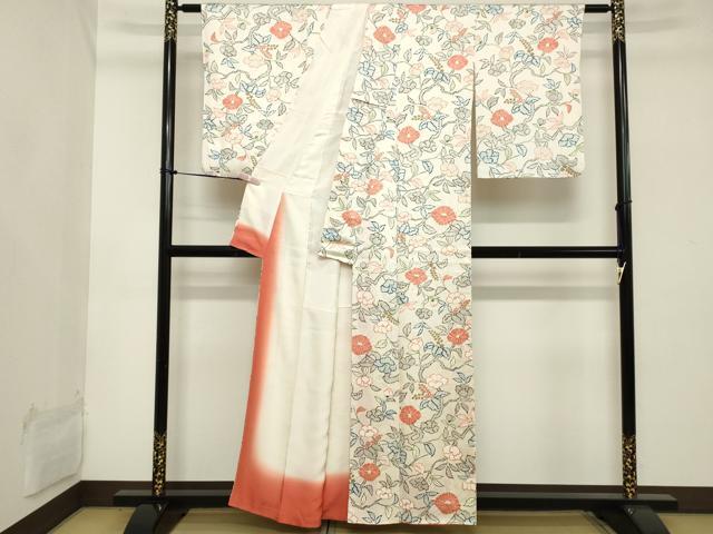 平和屋着物■上質な小紋 草花文 金彩 正絹 逸品 DABB8747cd
