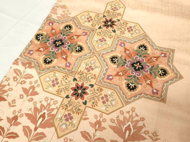 平和屋着物■豪華色留袖　駒刺繍　花菱文　金彩　正絹　逸品　DABB8759cd