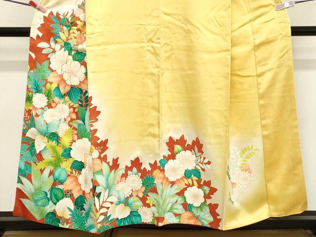 平和屋着物■訪問着 駒刺繍 草花文 暈し染め 金彩 正絹 逸品 DABB8805cd