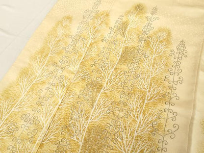 平和屋着物■訪問着 駒刺繍 樹林文 暈し染め 金彩 正絹 逸品 DABB8810cd