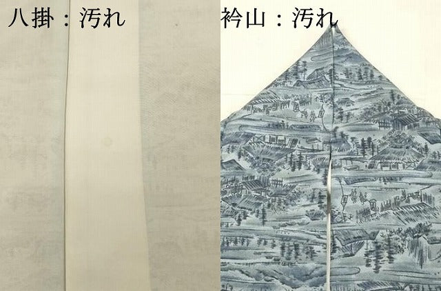 平和屋着物■上質な小紋 風景文 暈し染め 正絹 逸品 DABB8814cd