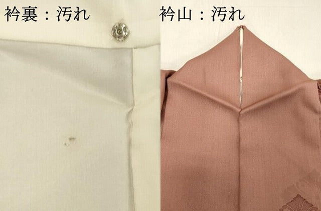 平和屋着物■上質な小紋　菱文　蝶　正絹　逸品　DABB8828cd