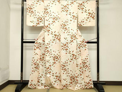 平和屋着物■上質な小紋 舞花文 暈し染め 金彩 正絹 逸品 DABB8829cd