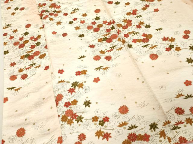 平和屋着物■上質な小紋 舞花文 暈し染め 金彩 正絹 逸品 DABB8829cd