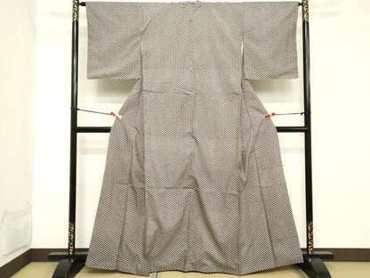 平和屋着物■本場染大島紬　扇文　正絹　逸品　DABB8842cd
