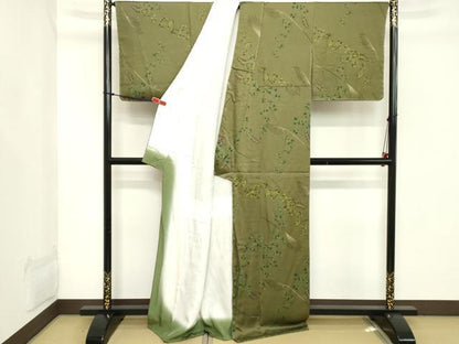 平和屋着物■上質な小紋 草葉文 正絹 逸品 DABB8849cd