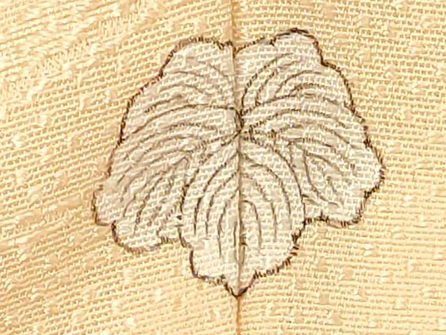 平和屋着物■上質な色無地 流水地紋 薄卵色 正絹 逸品 DABB8861cd