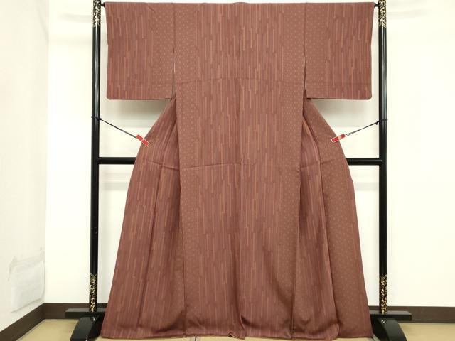 平和屋着物■上質な小紋 麻の葉文様 正絹 逸品 DABB8875cd