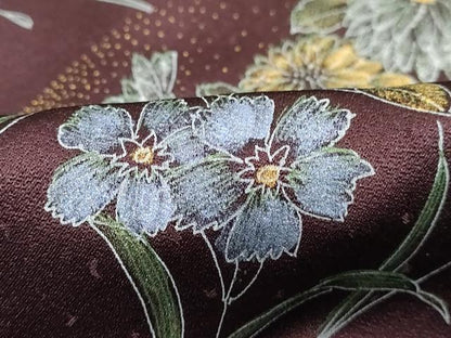 平和屋着物■訪問着 刺繍 地紙草花文 金彩 正絹 逸品 DABB8888cd