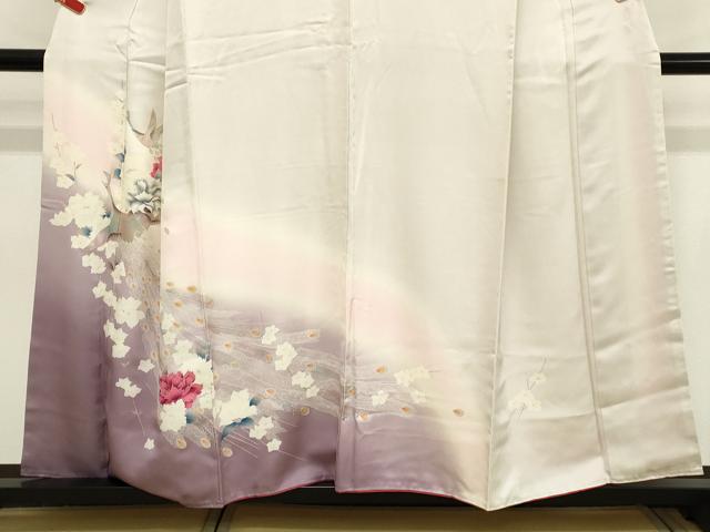平和屋着物■訪問着 花鳥文 暈し染め 金銀彩 正絹 逸品 DABB8935cd