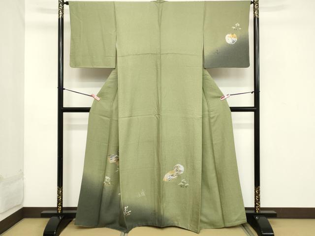平和屋着物■訪問着 地紙飛鳥文 暈し染め 金銀彩 正絹 逸品 DABB8940cd