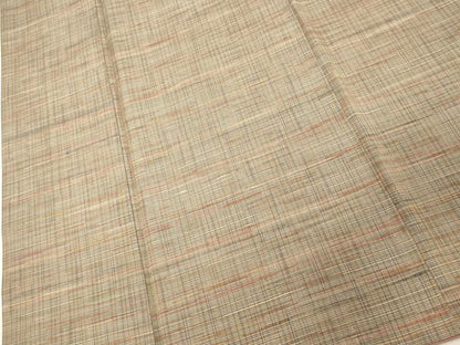 平和屋着物■上質な紬 格子 胴抜き仕立て 正絹 逸品 DABB8970cd