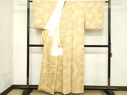 平和屋着物■上質な小紋 雪輪青海波地紋 暈し染め 正絹 逸品 DABB8971cd