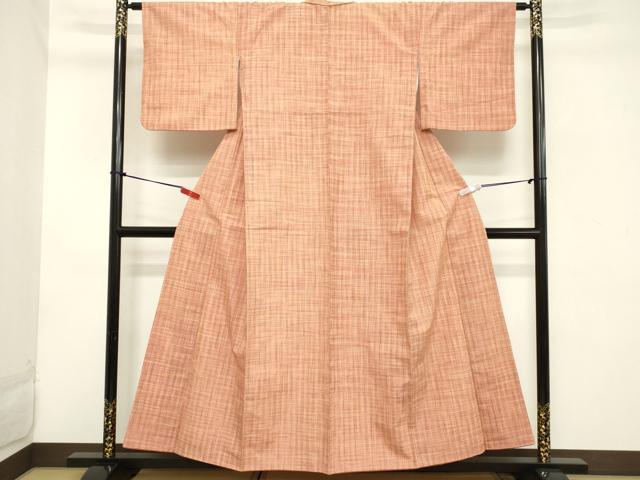 平和屋着物■上質な紬 格子 正絹 逸品 DABB8975cd