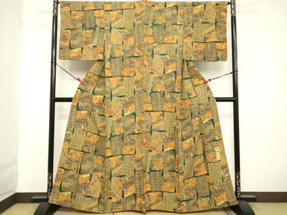 平和屋着物■上質な小紋 風景文 やまと誂製 正絹 逸品 DABB8994cd