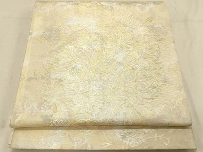 平和屋着物◎六通柄袋帯　鳳凰花唐草文　金銀糸　引箔　正絹　逸品　DABB9007ya