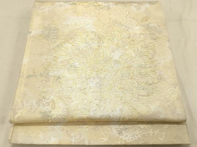 平和屋着物◎六通柄袋帯　鳳凰花唐草文　金銀糸　引箔　正絹　逸品　DABB9007ya