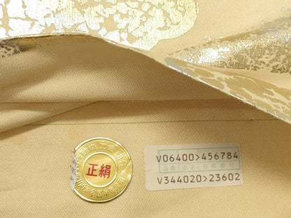平和屋着物◎西陣 六通柄袋帯 霞文 金銀彩 正絹 逸品 DABB9223ya