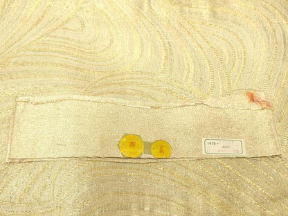 平和屋着物◎六通柄袋帯 流水文 金糸 反端付き 正絹 逸品 DABB9264ya