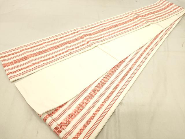平和屋着物◎本場筑前博多織 半幅帯 献上 正絹 逸品 DABB9265ya