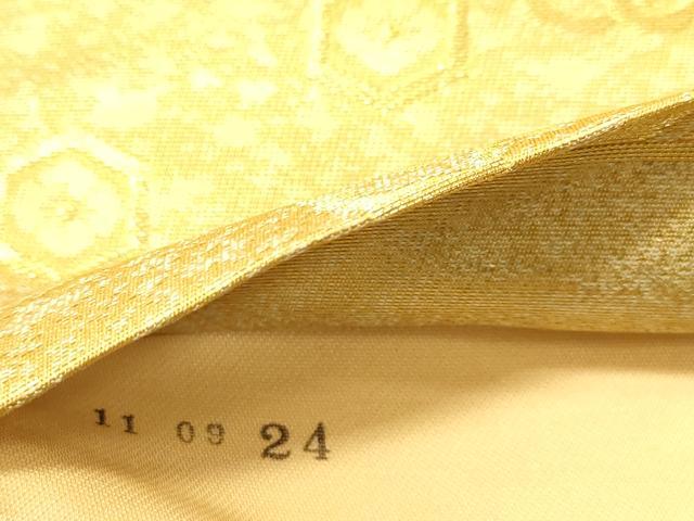 平和屋着物◎六通柄袋帯　天井花鳥文　金銀糸　正絹　逸品　DABB9287ya