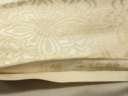 平和屋着物◎六通柄 本袋帯 手織錦 天井花文 金銀糸 正絹 逸品 DABB9366ya