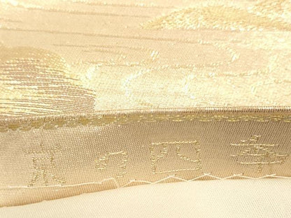 平和屋着物◎六通柄袋帯　京の四季　風景花松文　金糸　正絹　逸品　DABB9520ya