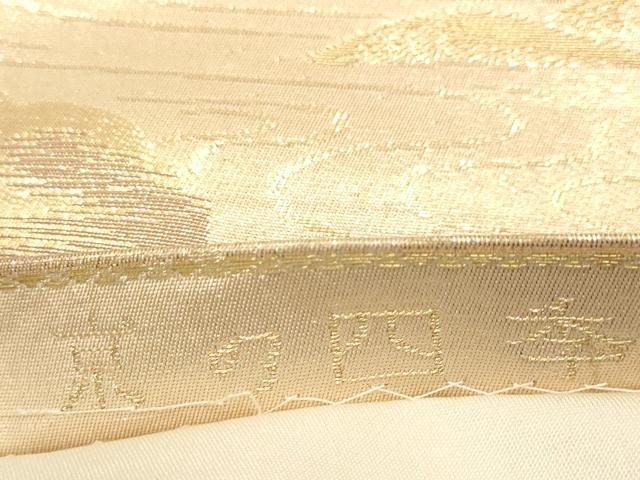 平和屋着物◎六通柄袋帯　京の四季　風景花松文　金糸　正絹　逸品　DABB9520ya