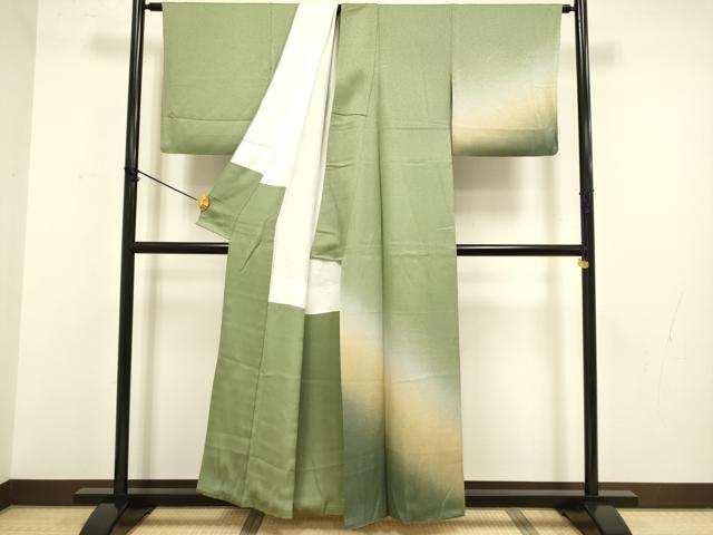 平和屋着物▼訪問着　作家物　霞文　暈し染め　正絹　逸品　DABB9534du