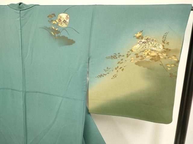 平和屋着物▼訪問着 螺鈿 花松文 暈し染め 金彩 やまと誂製 正絹 逸品 DABB9599du