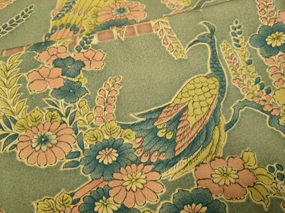 平和屋着物■上質な小紋 更紗花鳥文 正絹 逸品 DABB9632du