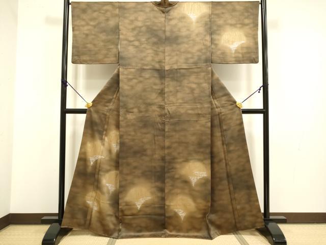 平和屋着物■訪問着 流水枝垂れ柳 暈し染め 金銀彩 正絹 逸品 DABB9633du