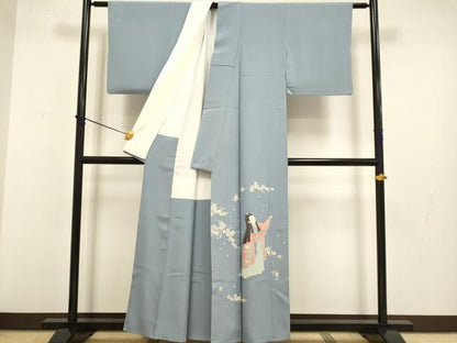 平和屋着物●豪華色留袖　友禅　作家物　童子　枝桜文　花の幸　正絹　逸品　DABB9643du