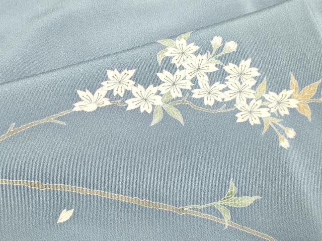 平和屋着物●豪華色留袖　友禅　作家物　童子　枝桜文　花の幸　正絹　逸品　DABB9643du