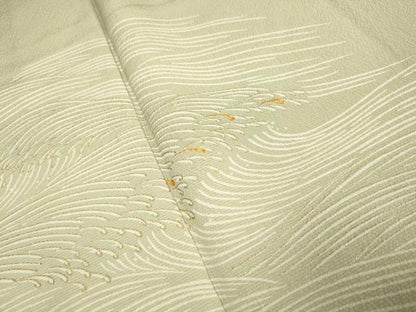 平和屋着物●豪華色留袖　駒刺繍　立波文　暈し染め　金彩　正絹　逸品　DABB9645du