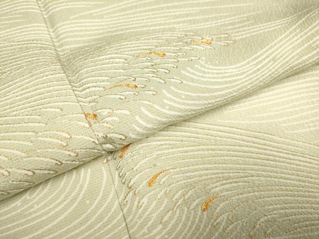 平和屋着物●豪華色留袖　駒刺繍　立波文　暈し染め　金彩　正絹　逸品　DABB9645du