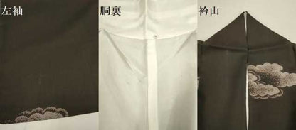平和屋着物●本場大島紬 古代染色純泥染 9マルキ 地空き 雲重文 証紙付き 正絹 逸品 DABB9646du