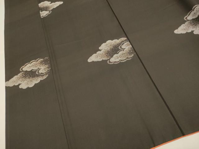 平和屋着物●本場大島紬 古代染色純泥染 9マルキ 地空き 雲重文 証紙付き 正絹 逸品 DABB9646du