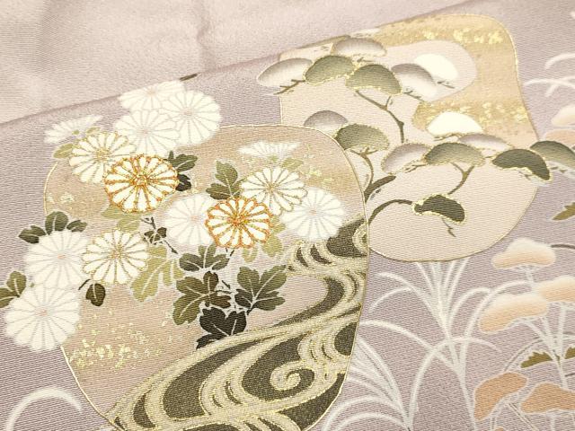 平和屋着物●訪問着 駒刺繍 草花文 暈し染め 金彩 正絹 逸品 未使用 DABB9649du