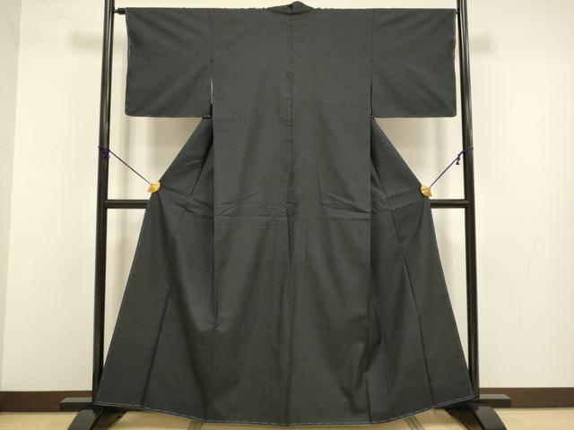 平和屋着物●本場大島紬　9マルキ　網目文様　正絹　逸品　未使用　DABB9651du