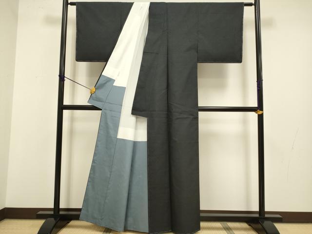 平和屋着物●本場大島紬　9マルキ　網目文様　正絹　逸品　未使用　DABB9651du