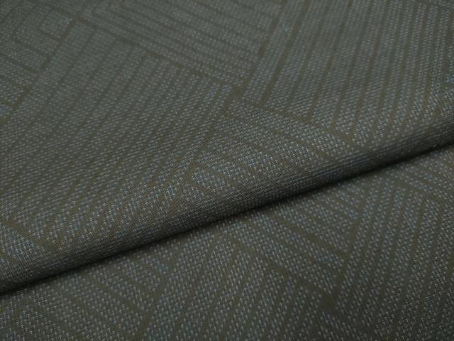 平和屋着物●本場大島紬　9マルキ　網目文様　正絹　逸品　未使用　DABB9651du