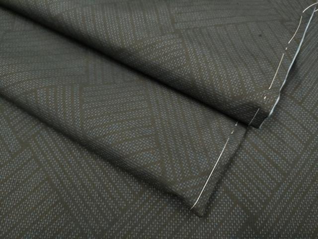 平和屋着物●本場大島紬　9マルキ　網目文様　正絹　逸品　未使用　DABB9651du