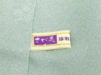 平和屋着物●上質な色無地　風景地紋　千草鼠色　さが美扱い　正絹　逸品　未使用　DABB9652du