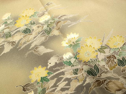 平和屋着物●京加賀友禅　松本健一　訪問着　草花文　暈し染め　正絹　逸品　未使用　DABB9658du
