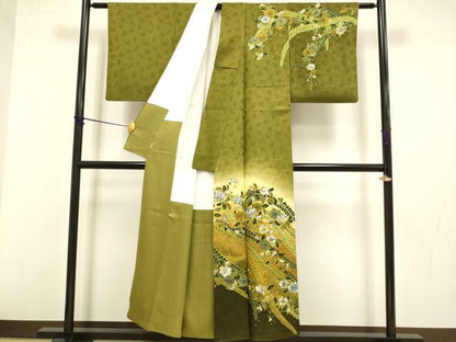 平和屋着物●訪問着　作家物　絞り　辻が花　暈し染め　金彩　ますいわ屋扱い　正絹　逸品　DABB9662du