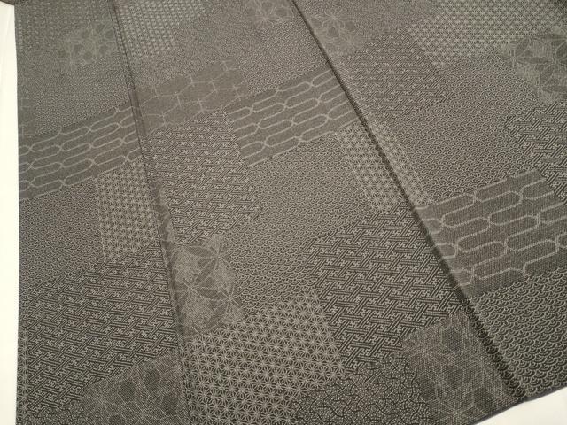 平和屋着物●江戸小紋 作家物 色紙小紋柄 正絹 逸品 DABB9663du